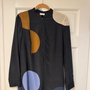 A-K-R-I-S punto architectual 100% silk tunic size 10